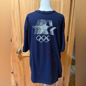 Heritage Blue Short Sleeve Tee with Olympic Graphic size L mens can be unisex